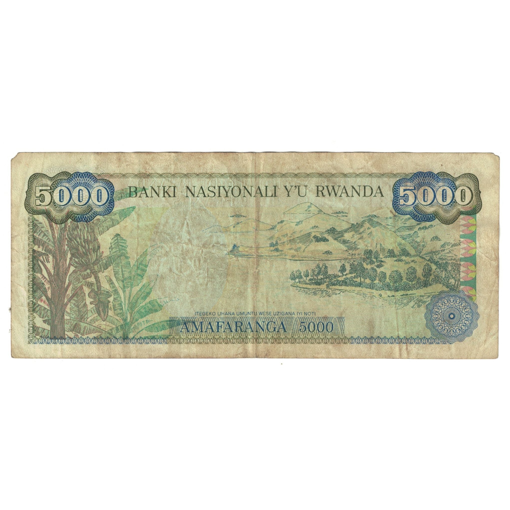Banknote, Rwanda, 5000 Francs, 1988, 1988-01-01, KM:22, VF(20-25)