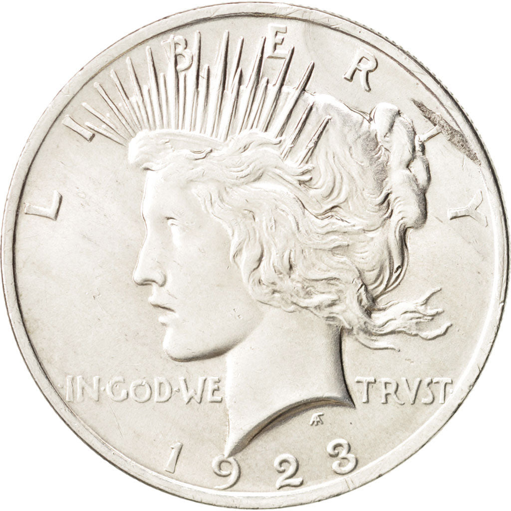 United States, Peace Dollar, Dollar, 1923, U.S. Mint, Philadelphia, AU(55-58)