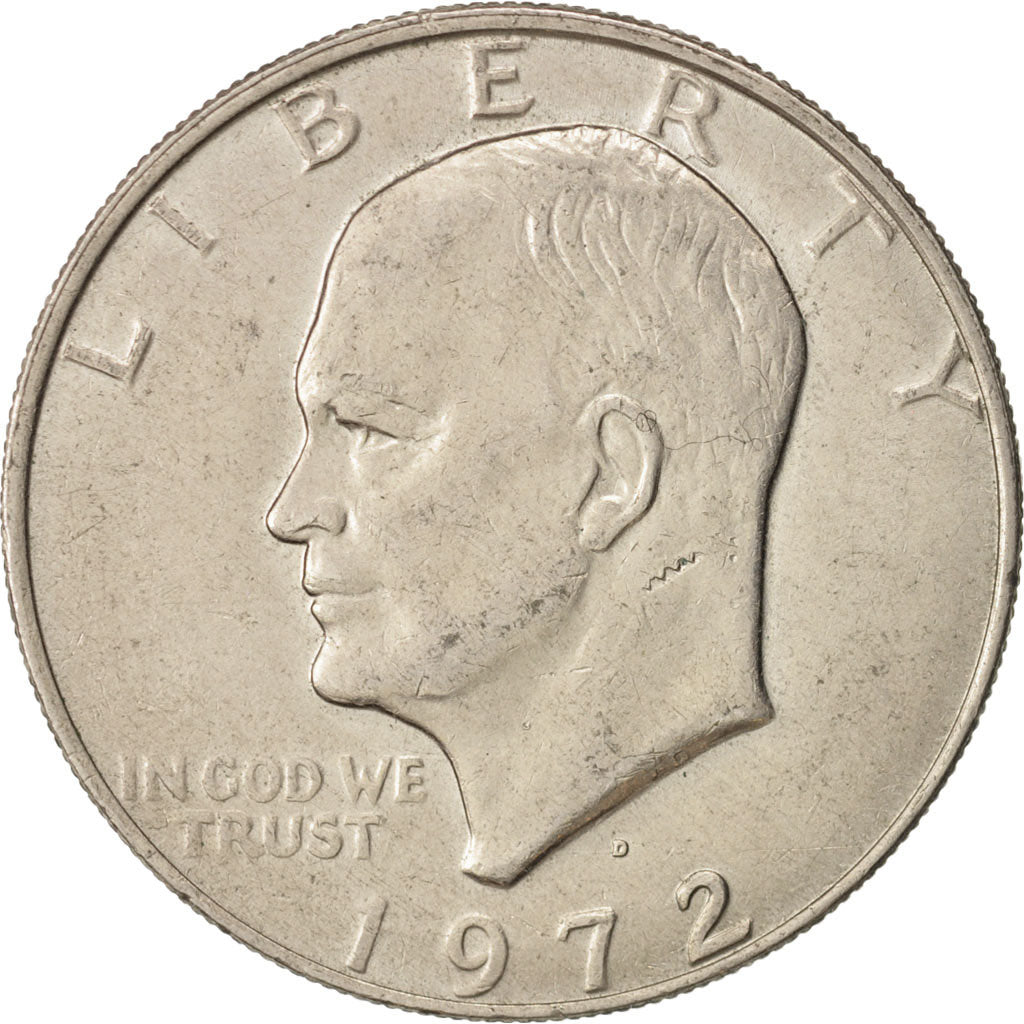 United States, Eisenhower Dollar, 1972, U.S Mint, Denver, EF(40-45), KM 203