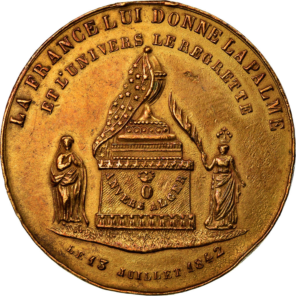 France, Medal, Mort de Ferdinand Philippe, Duc d'Orléans, History, 1842