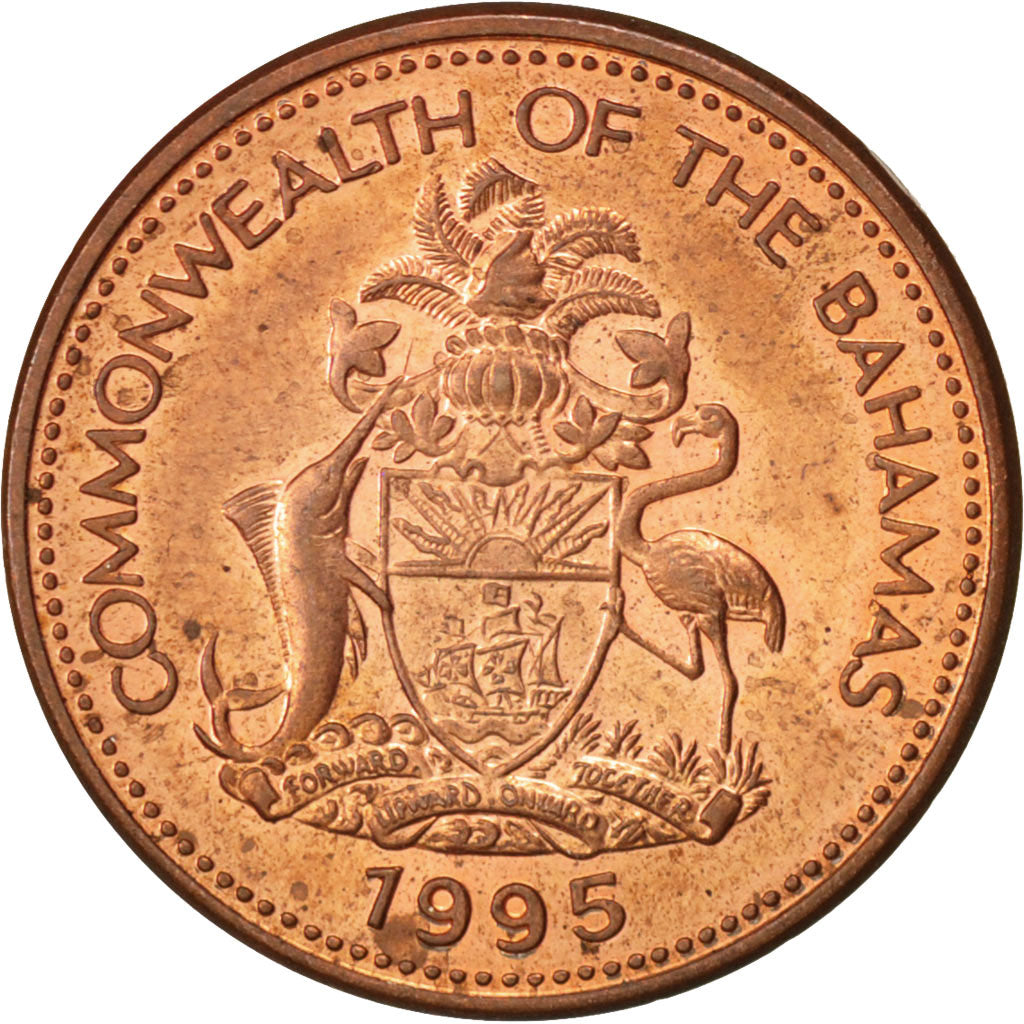 Monnaie, Bahamas, Elizabeth II, Cent, 1995, SUP, Copper Plated Zinc, KM:59a