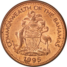 Monnaie, Bahamas, Elizabeth II, Cent, 1995, SUP, Copper Plated Zinc, KM:59a