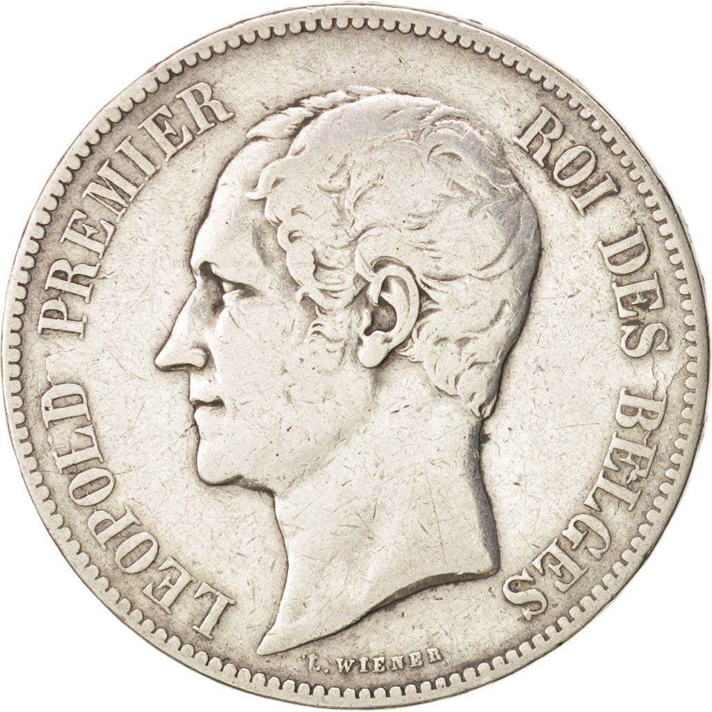 Belgium, Leopold I, 5 Francs, 5 Frank, 1852, VF(20-25), Silver, KM:17
