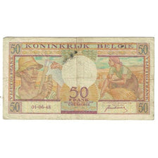 Nota, Bélgica, 50 Francs, 1948, 1948-06-01, KM:133b, VF(20-25)