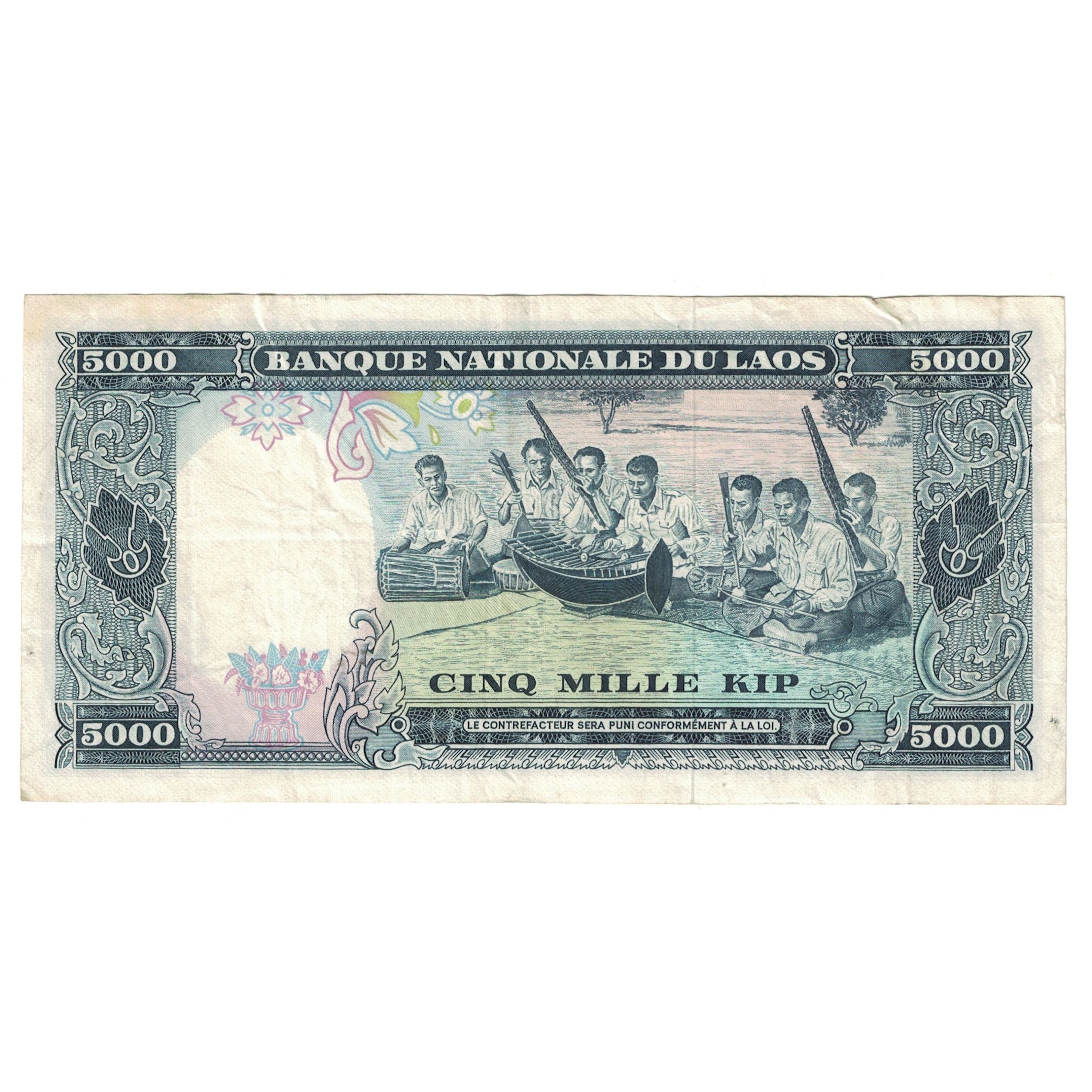 Banconote, Laos, 5000 Kip, KM:19a, BB