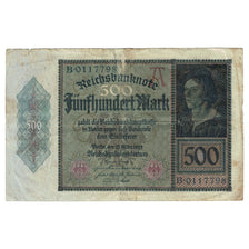 Billet, Allemagne, 500 Mark, 1922, 1922-03-27, KM:73, TTB