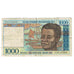 Banconote, Madagascar, 1000 Francs = 200 Ariary, KM:76a, MB+