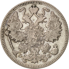Russia, Nicholas II, 15 Kopeks, 1909, Saint-Petersburg, EF(40-45),Silver,KM21a.2