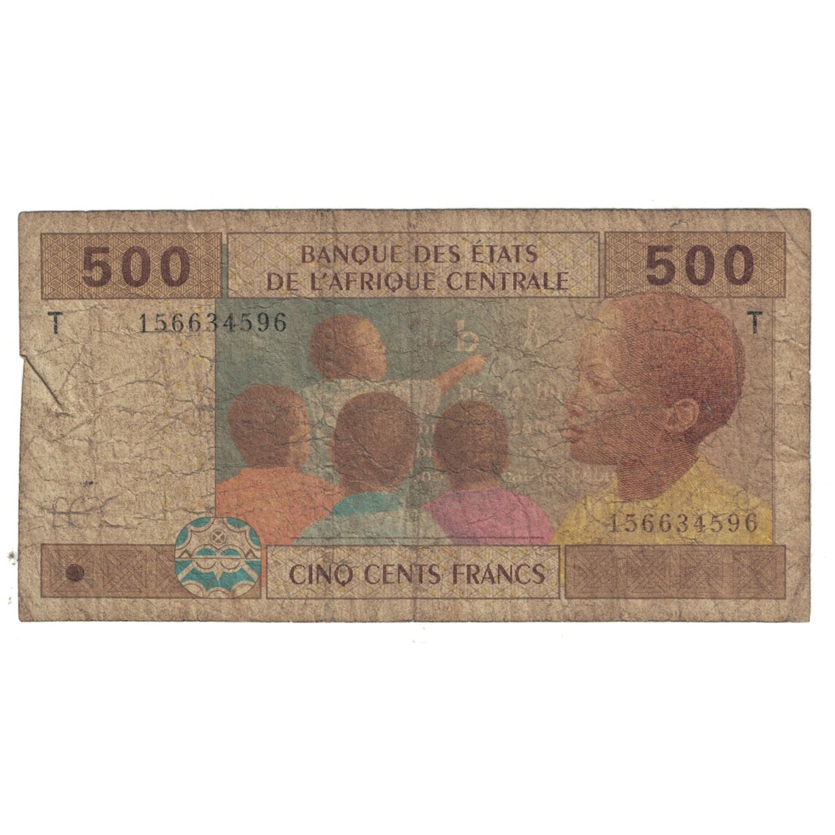 Banknote, Central African States, 500 Francs, 2002, KM:106T, F(12-15)