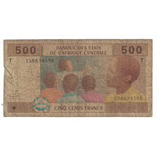 Banknote, Central African States, 500 Francs, 2002, KM:106T, F(12-15)
