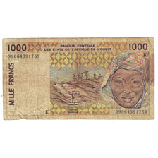 Banknot, Kraje Afryki Zachodniej, 1000 Francs, 2003, KM:111Ai, VF(20-25)