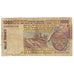 Banknot, Kraje Afryki Zachodniej, 1000 Francs, 2003, KM:111Ai, VF(20-25)