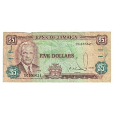 Biljet, Jamaica, 5 Dollars, 1992, 1992-08-01, KM:70d, TTB