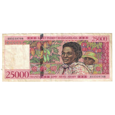 Banknote, Madagascar, 25,000 Francs = 5000 Ariary, KM:82, VF(20-25)