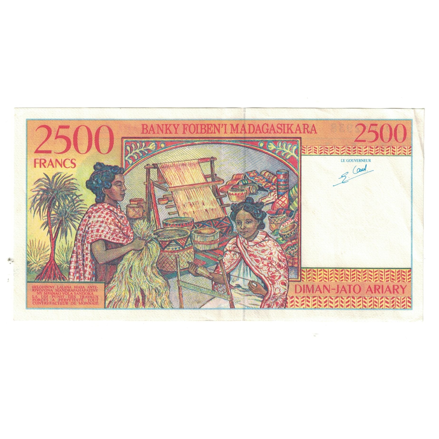 Banknote, Madagascar, 2500 Francs = 500 Ariary, KM:81, UNC(63)