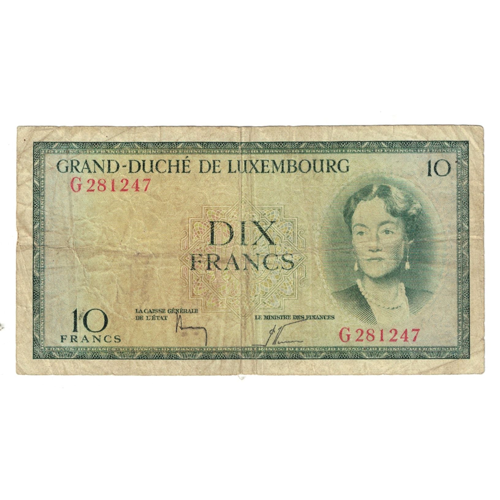 Banknote, Luxembourg, 10 Francs, KM:48a, VF(20-25)