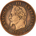 France, Napoleon III, 2 Centimes, 1862, Strasbourg,EF(40-45),KM 796.5,Gadoury104