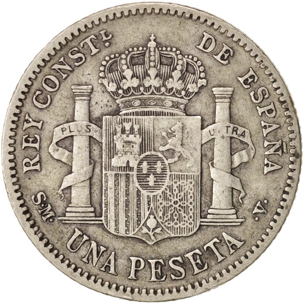 Spain, Alfonso XIII, Peseta, 1904, Madrid, VF(30-35), Silver, KM:721