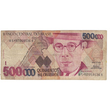 Nota, Brasil, 500,000 Cruzeiros, KM:236a, VF(20-25)