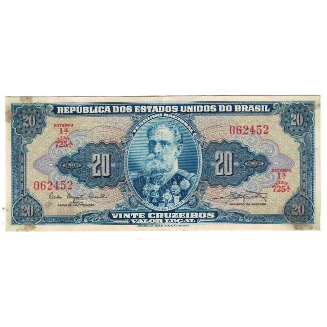 Banknote, Brazil, 20 Cruzeiros, KM:168b, EF(40-45)