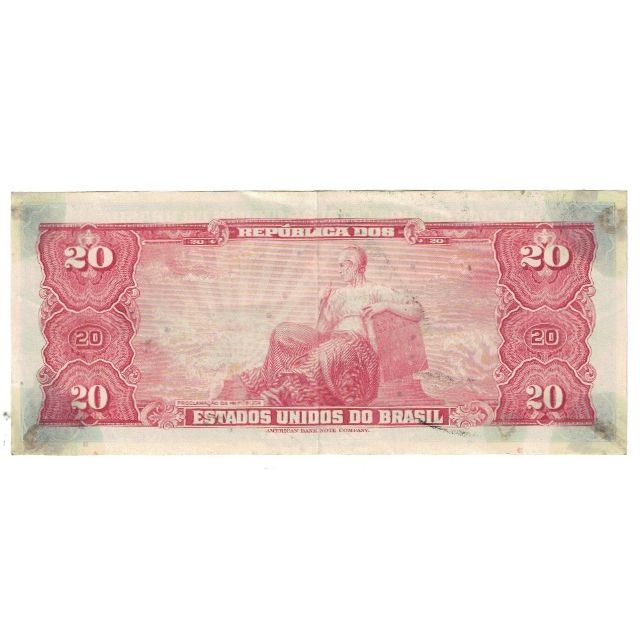 Banknote, Brazil, 20 Cruzeiros, KM:168b, EF(40-45)