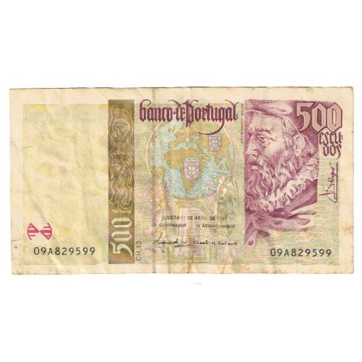 Banknote, Portugal, 500 Escudos, 1997, 1997-04-17, KM:187a, VF(20-25)