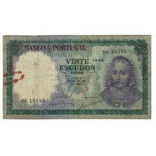 Banknote, Portugal, 20 Escudos, 1960, 1960-07-26, KM:163a, VF(20-25)