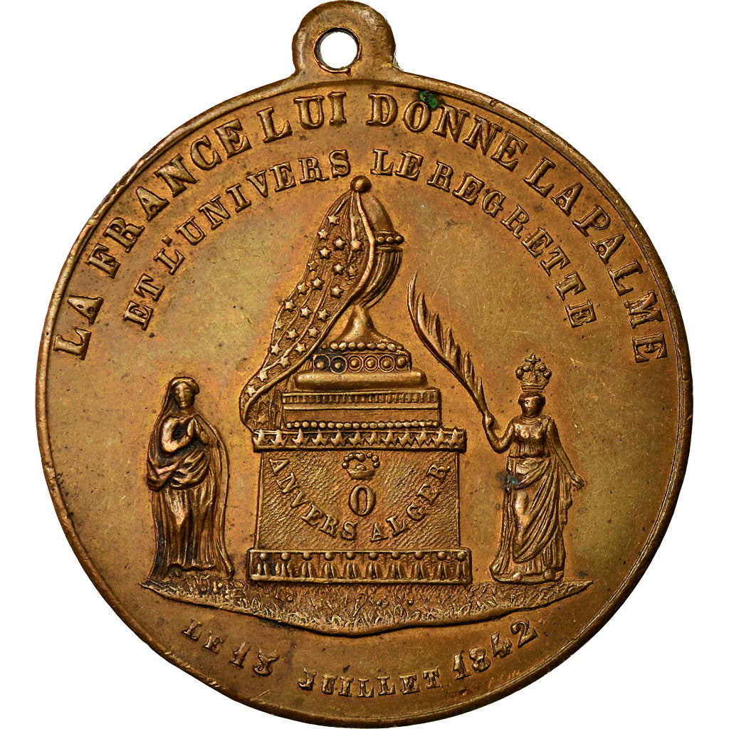 France, Medal, Mort de Ferdinand Philippe, Duc d'Orléans, History, 1842