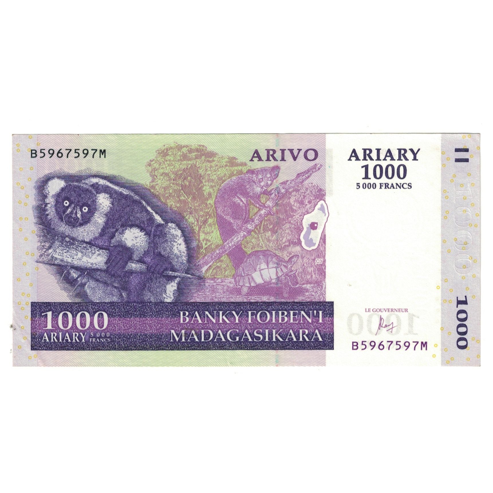 Banknote, Madagascar, 1000 Ariary, 2004, KM:89b, UNC(63)