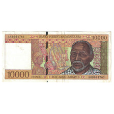 Banknote, Madagascar, 10,000 Francs = 2000 Ariary, KM:79b, EF(40-45)