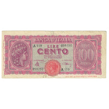 Nota, Itália, 100 Lire, 1943, 1943-10-07, KM:75a, EF(40-45)