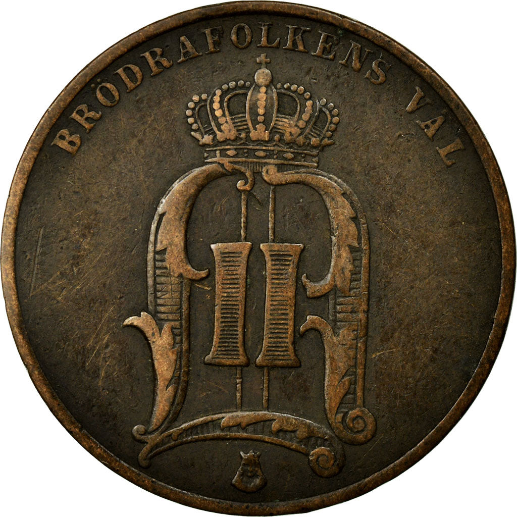 Monnaie, Suède, Oscar II, 5 Öre, 1883, TB+, Bronze, KM:736