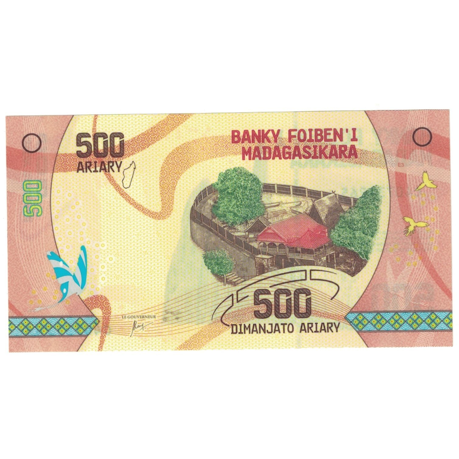 Banknot, Madagascar, 500 Ariary, UNC(65-70)