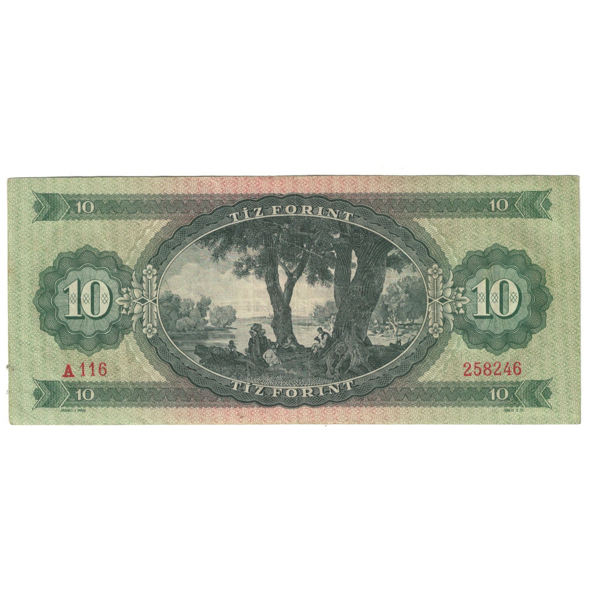 Banknote, Hungary, 10 Forint, 1962, 1962-10-12, KM:168c, UNC(63)