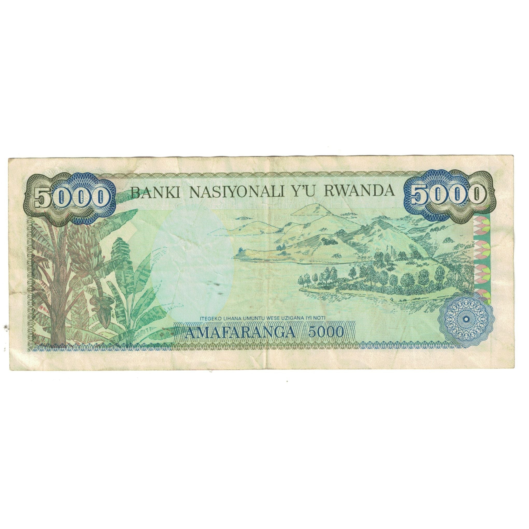 Banknote, Rwanda, 5000 Francs, 1988, 1988-01-01, KM:22, EF(40-45)
