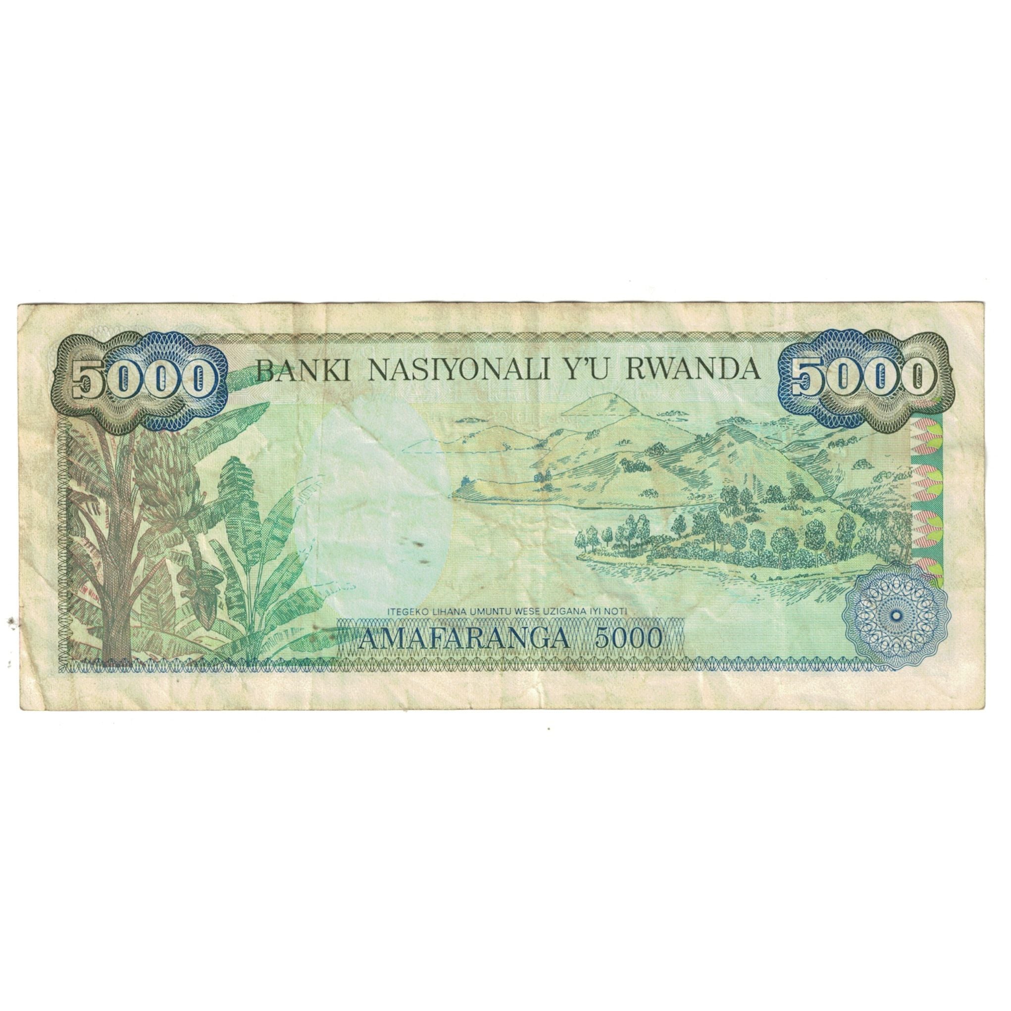 Banknote, Rwanda, 5000 Francs, 1988, 1988-01-01, KM:22, EF(40-45)