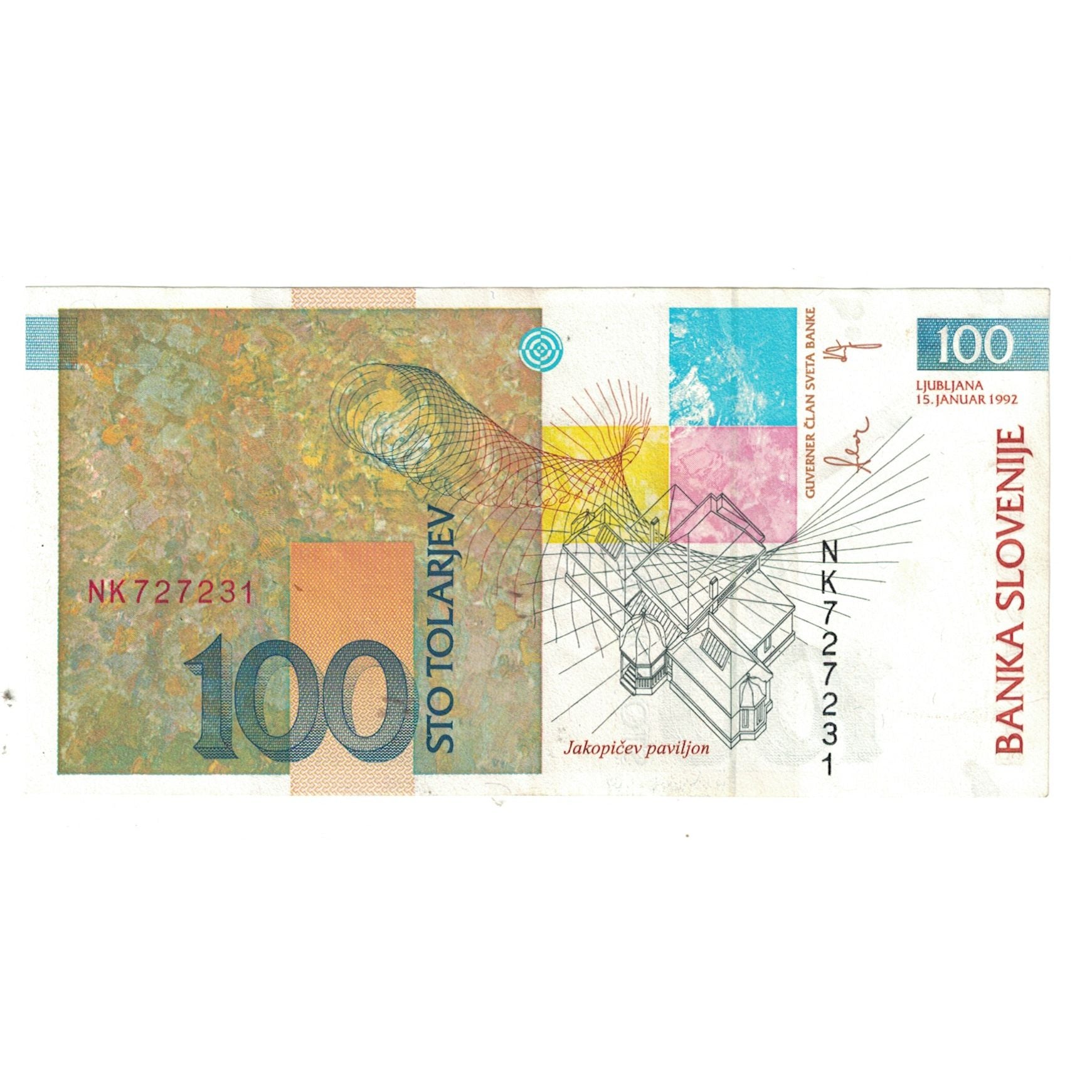 Banknote, Slovenia, 100 Tolarjev, 1992, 1992-01-15, KM:14A, UNC(63)