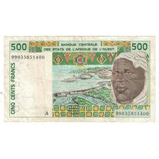 Nota, Estados da África Ocidental, 500 Francs, 1991, KM:710Ka, EF(40-45)