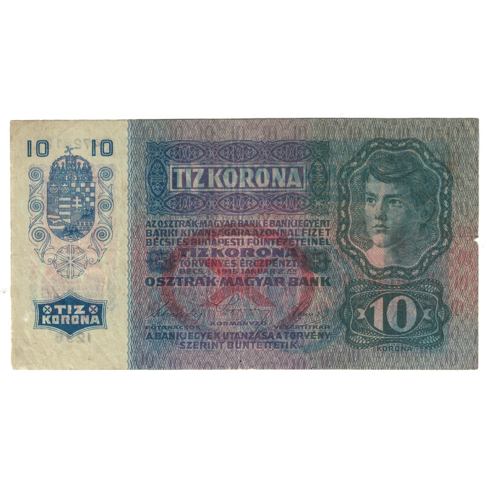Banknote, Austria, 10 Kronen, 1915, 1915-01-02, KM:51a, EF(40-45)