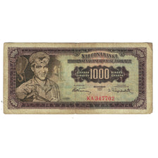 Banconote, Iugoslavia, 1000 Dinara, 1955, 1955-05-01, KM:71a, MB