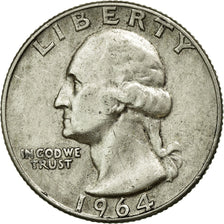 Coin, United States, Washington Quarter, Quarter, 1964, U.S. Mint, Denver