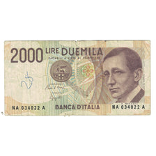 Banknote, Italy, 2000 Lire, 1990, 1990-10-03, KM:115, VF(20-25)