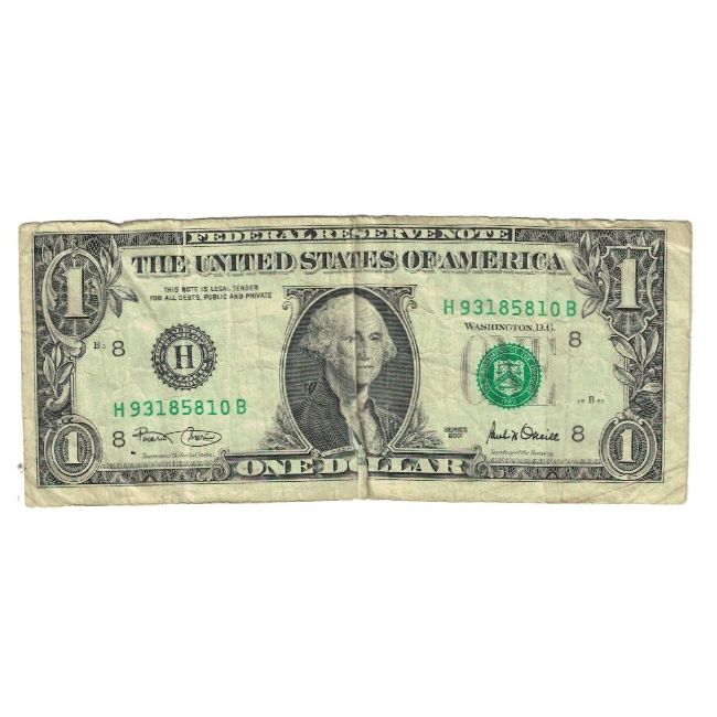 Geldschein, Vereinigte Staaten, One Dollar, 2001, S