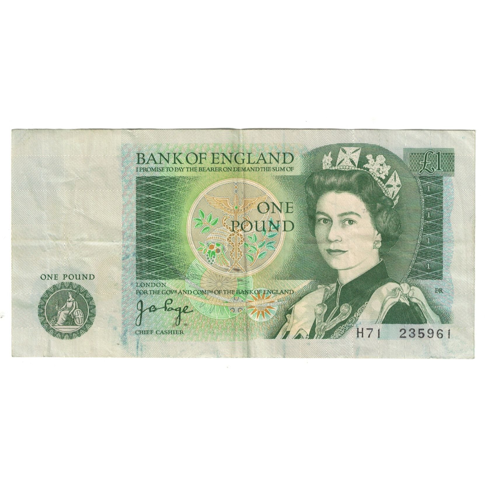 Banconote, Gran Bretagna, 1 Pound, KM:377b, BB