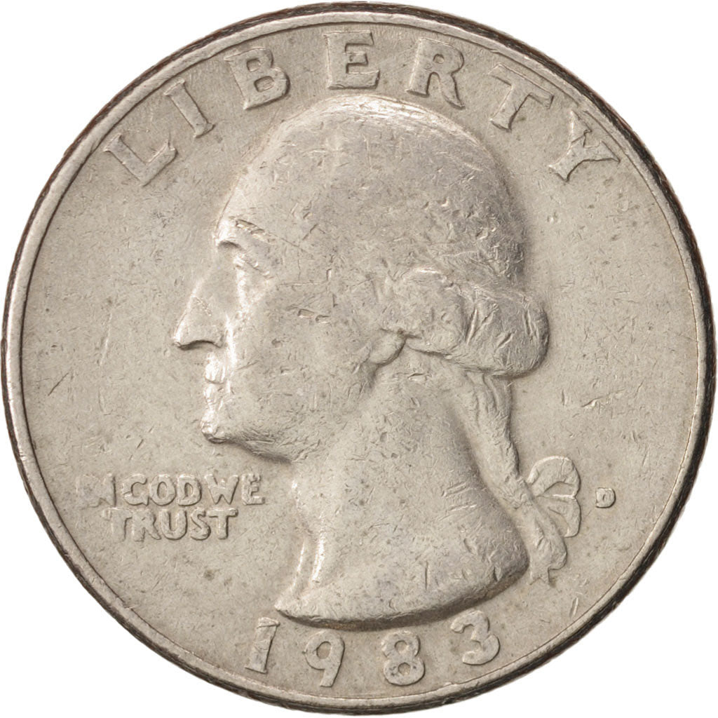 Coin, United States, Washington Quarter, Quarter, 1983, U.S. Mint, Denver