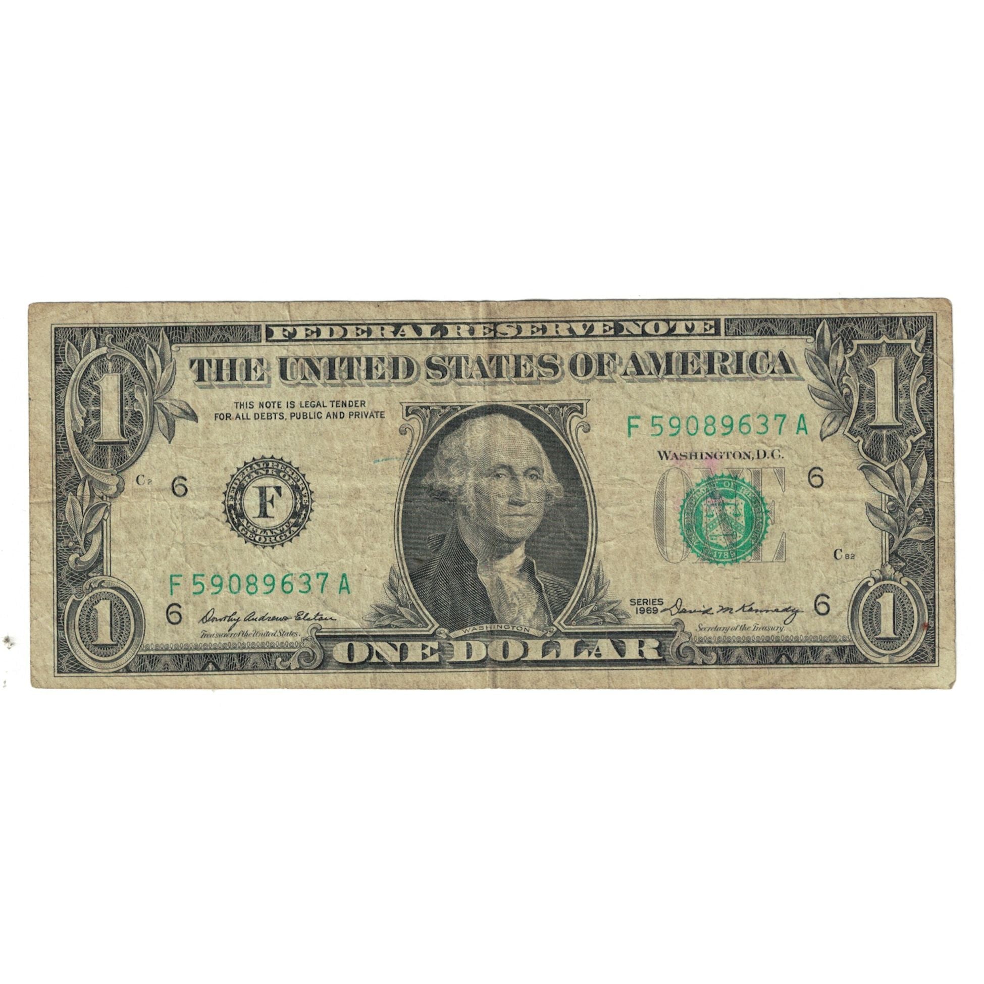 Banconote, Stati Uniti, One Dollar, 1969, MB