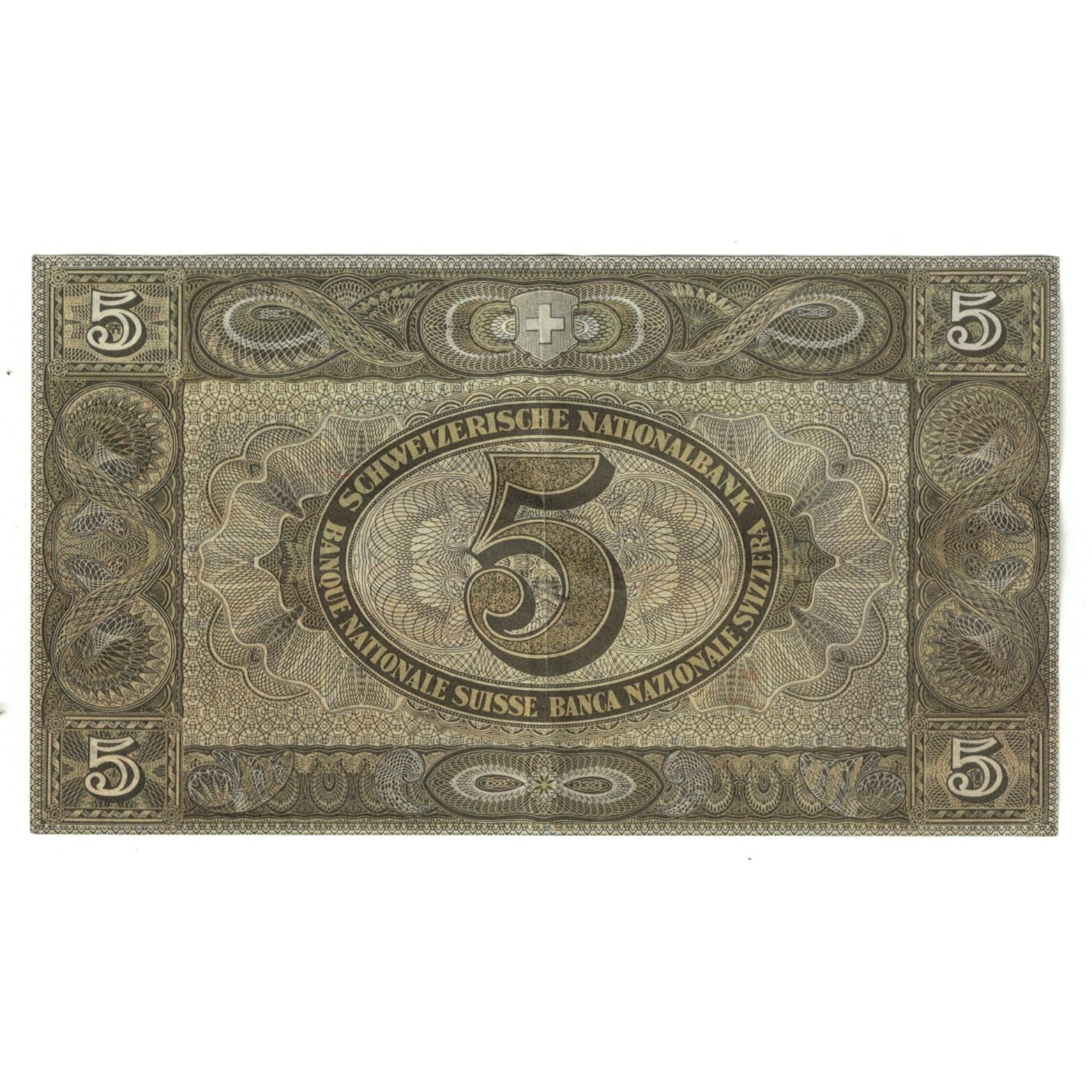 Banknote, Switzerland, 5 Franken, 1947, 1947-10-16, KM:11m, EF(40-45)