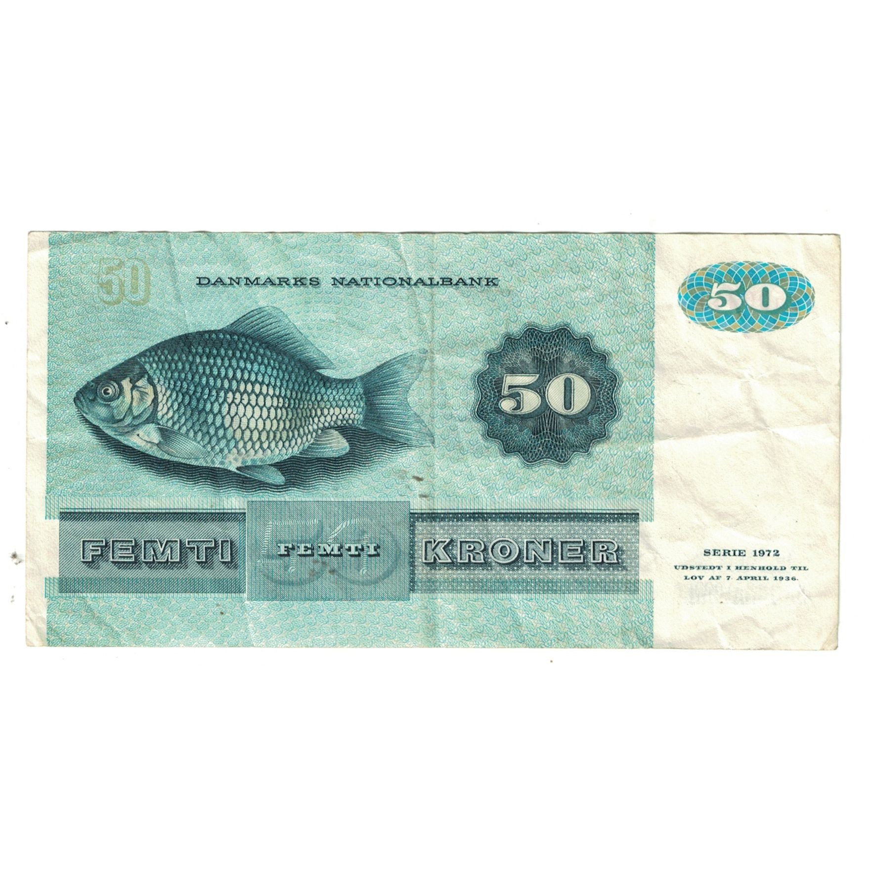Banknote, Denmark, 50 Kroner, 1972, KM:50a, EF(40-45)