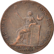 France, 2 Sols, 1792, EF(40-45), Bronze, KM:Tn25, Brandon:222