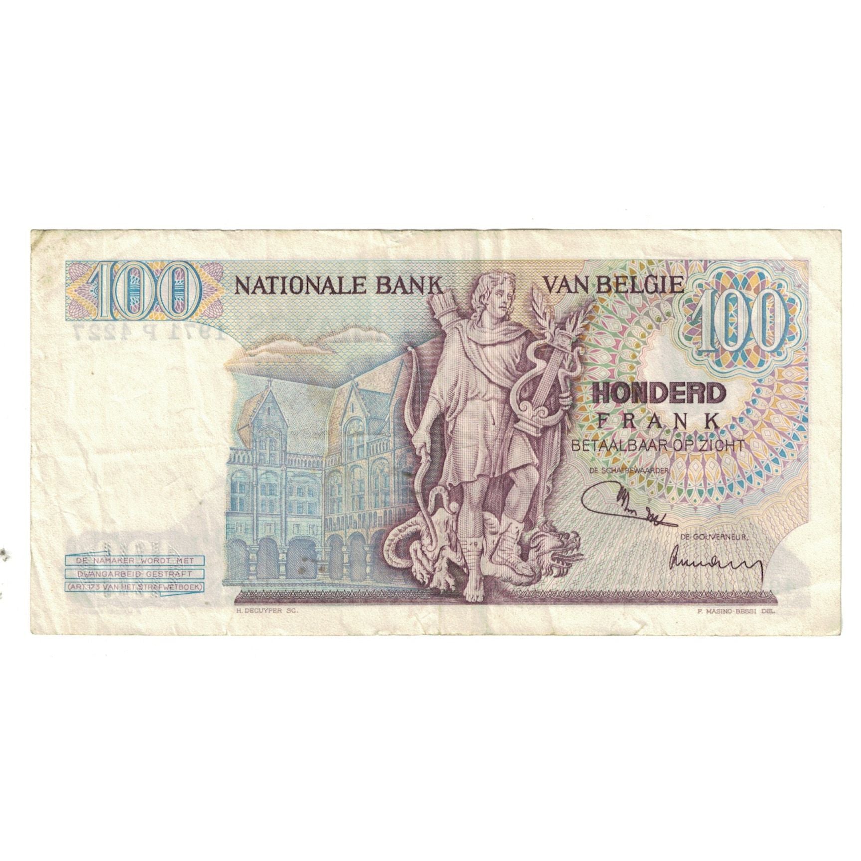 Banknote, Belgium, 100 Francs, 1972, 1972-07-20, KM:134b, EF(40-45)